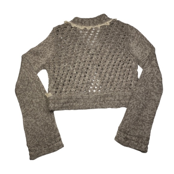 Anthropologie Sleeping On Snow Cropped Cardigan Medium - Picture 10 of 12